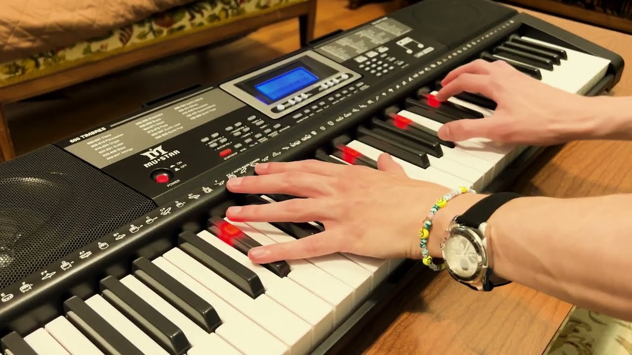 MUSTAR MEKS-500, 61 Key Piano Keyboard, Learning Electric Piano Keyboard Lighted Up Keys