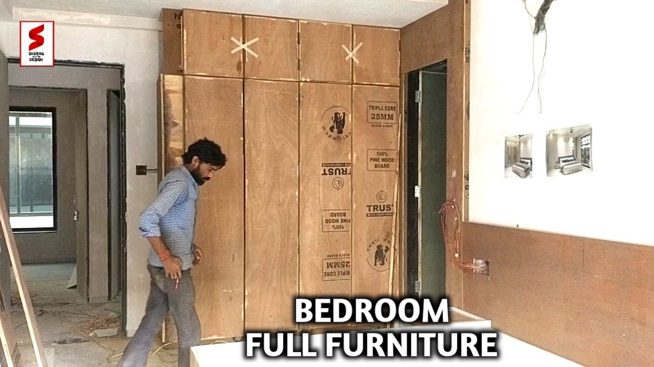 Bedroom Full Furniture | New Model Wardrobe Design | Round Bed Side Table | Interior Work 