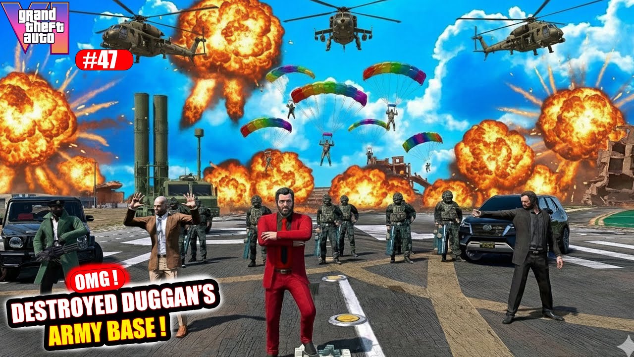 MICHAEL DESTROY DUGGAN'S SECRET ARMY BASE I GTA V GAMEPLAY #47 I GTA 5