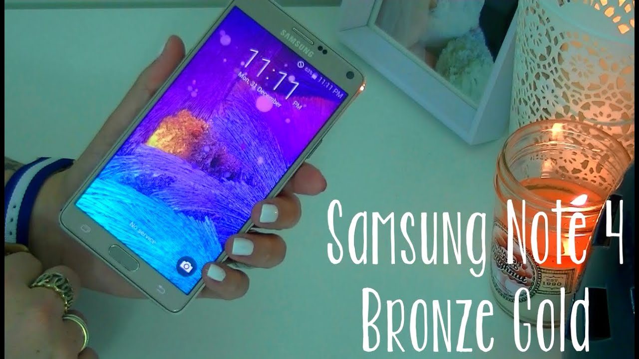 ● Samsung Galaxy Note 4 BRONZE GOLD ● Unboxing, 1st boot & quick look!