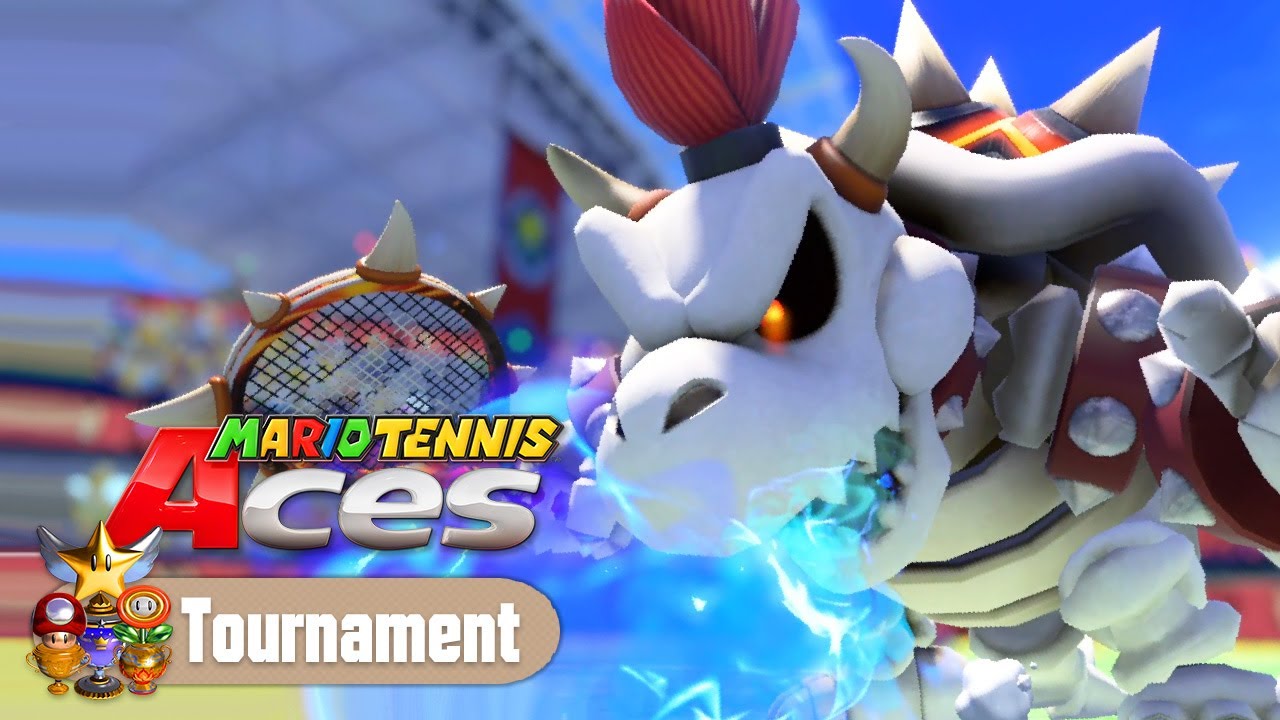 Mario Tennis Aces - Tournament Mode: All Cups (Dry Bowser Gameplay)