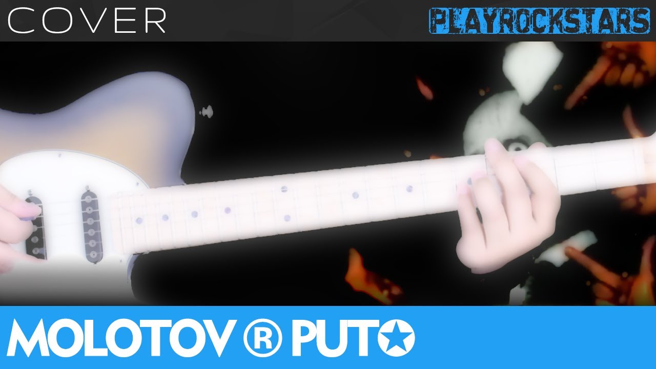 como tocar PUT0 en guitarra MOLOTOV ⭐️ COVER / ACORDES / RITMO / TABS