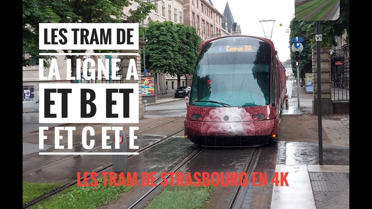 les tram de la ligne B et F et C et E et A