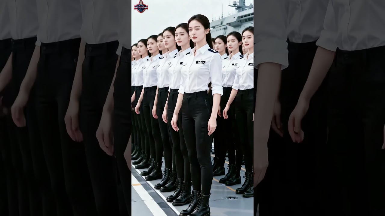 航母女兵反差萌！黑白制服配可爱动作瞬间被圈粉