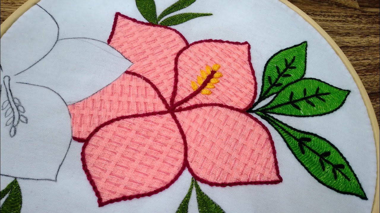 Hermosa puntada  Petatillo para flores grandes 🌺🌺