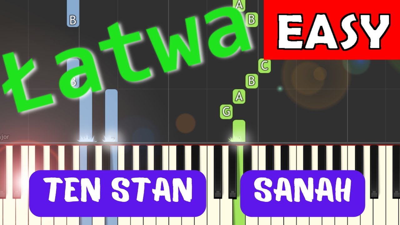 🎹 ten Stan (sanah) - Piano Tutorial (łatwa wersja) 🎵 NUTY W OPISIE 🎼