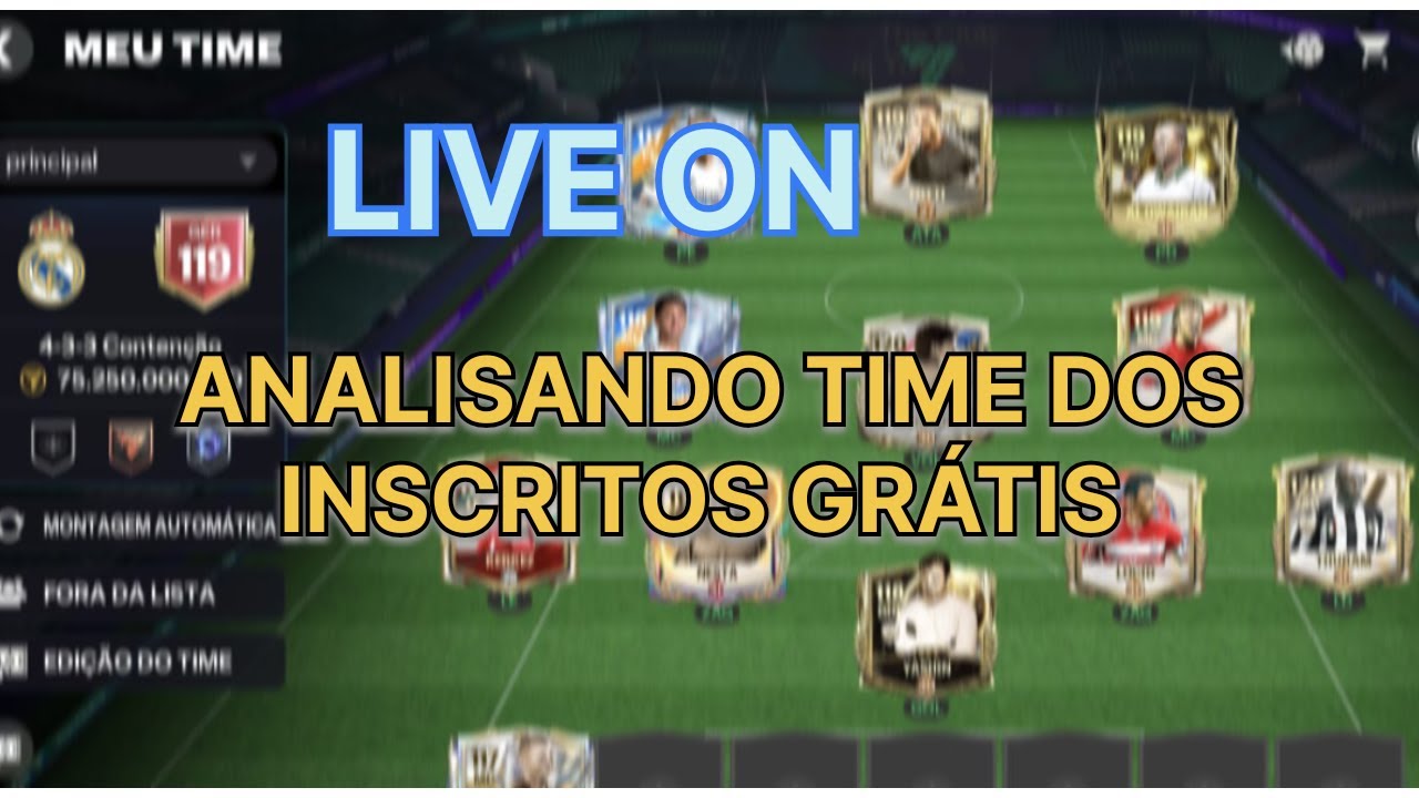 EA FC MOBILE LIVE ON. ANALISANDO TIME DA GALERA
