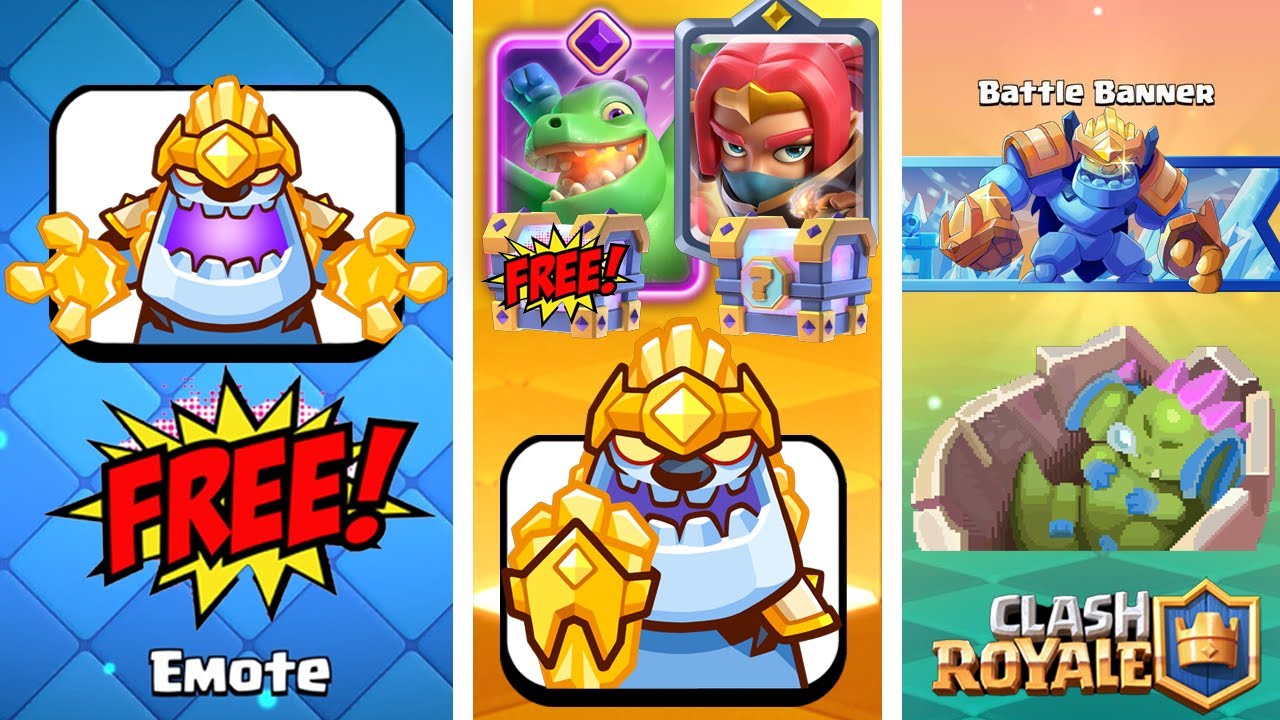 New Secret Free Rewards for EVERYONE in Clash Royale! Free Hero Emote and Free Lucky Chests!