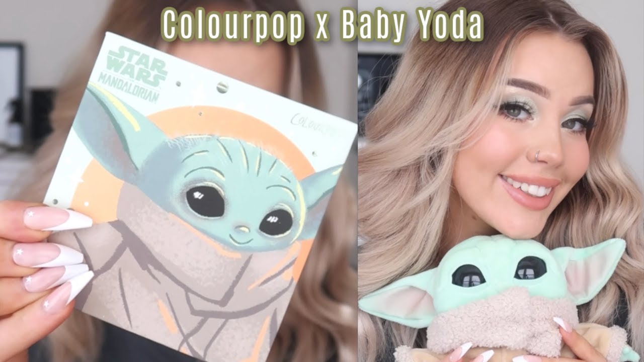Colourpop x Baby Yoda Makeup Tutorial #shorts