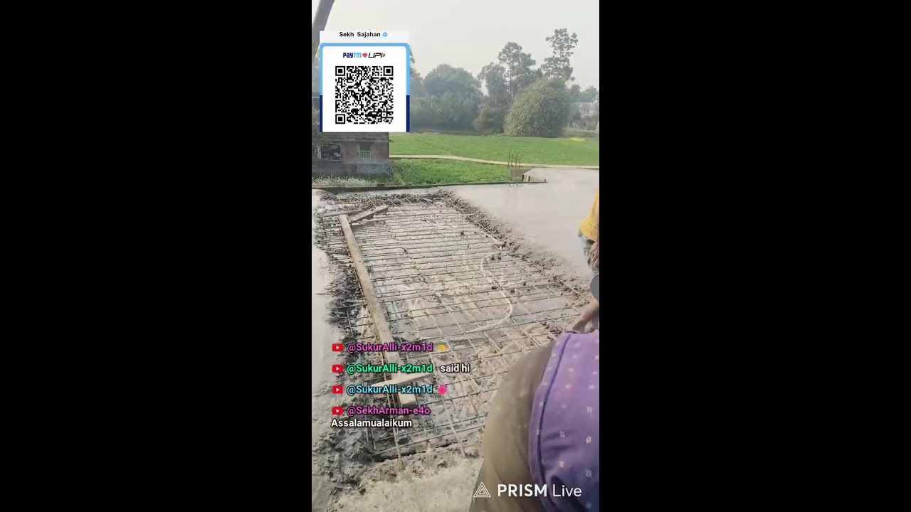 মসজিদ এর কাজ চলছে ঢালাইয়ের আলহামদুলিল্লাহ