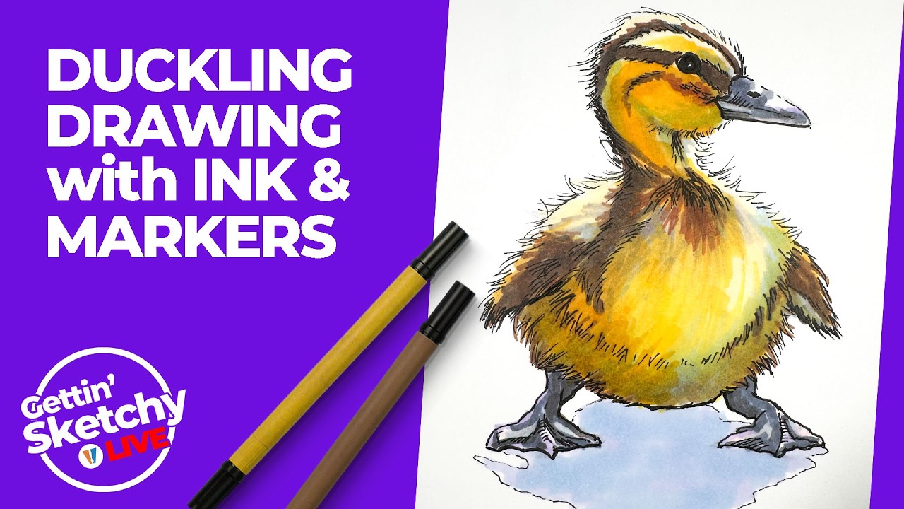 Can I Draw a Baby Duck with Markers LIVE in 45 Minutes? - Gettin' Sketchy