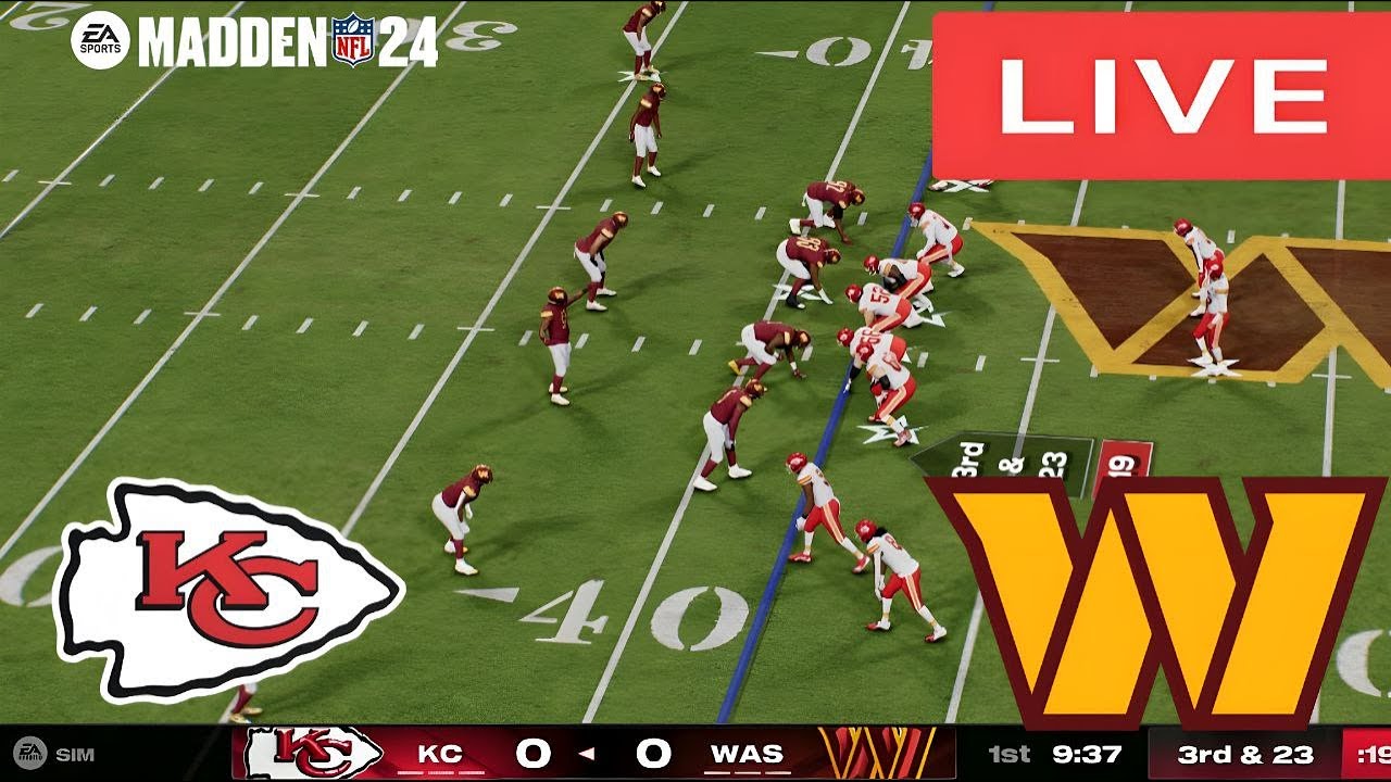🔴LIVE : Kansas City Chiefs vs Washington Commanders | NFL Season Match Live Now MADDEN25 PS5