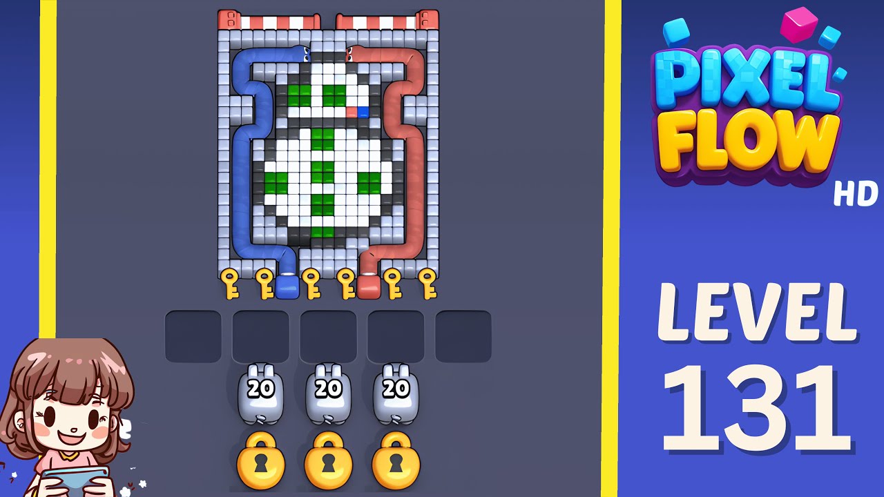 Pixel Flow Level 131 Solution Walkthrough