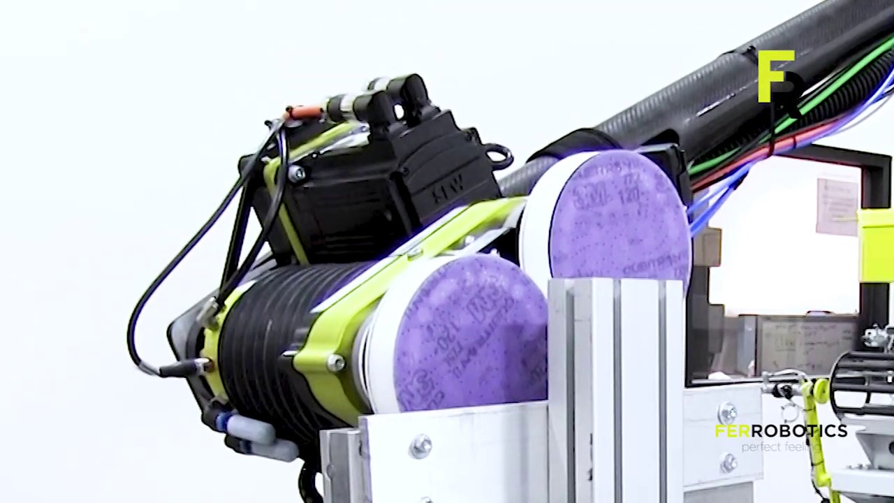 Automated sanding of aircraft wings with FerRobotics orbital sander