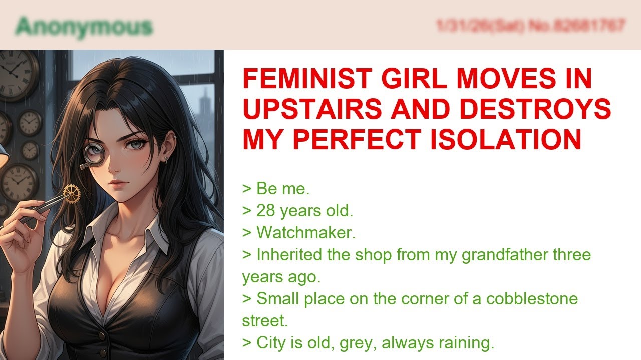Feminist Girl Moves In Upstairs And Destroys My Perfect Isolation