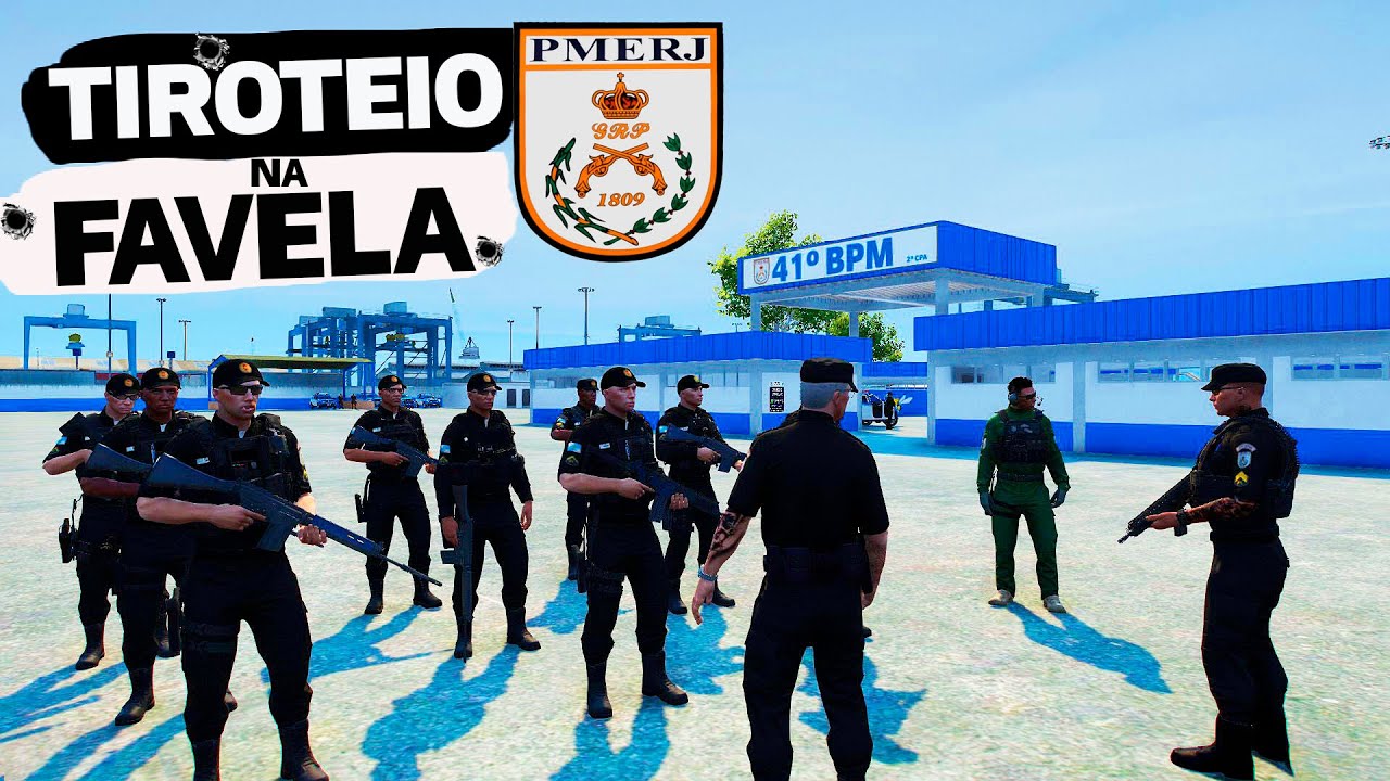 TIROTEIO NA FAVELA | 41º BPM PMERJ | GTA 5 RP POLICIAL