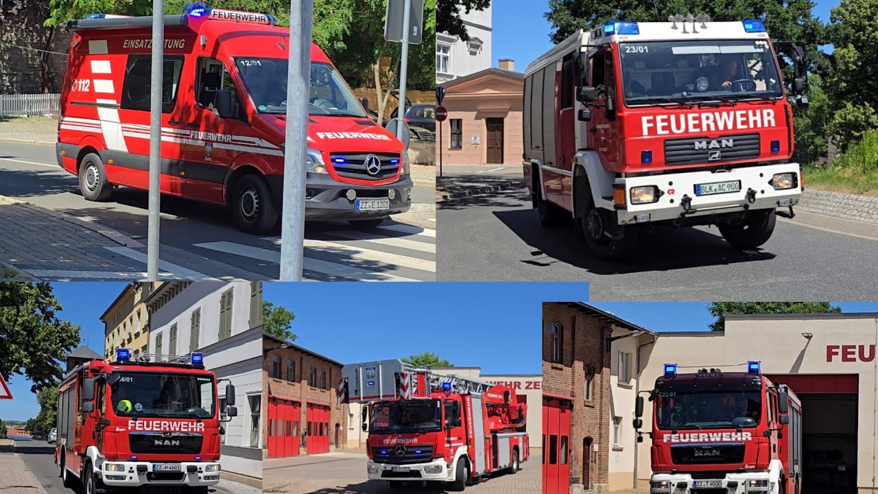 🚨 Feuerwehr Zeitz und eine Ortswehr auf Einsatzfahrt.