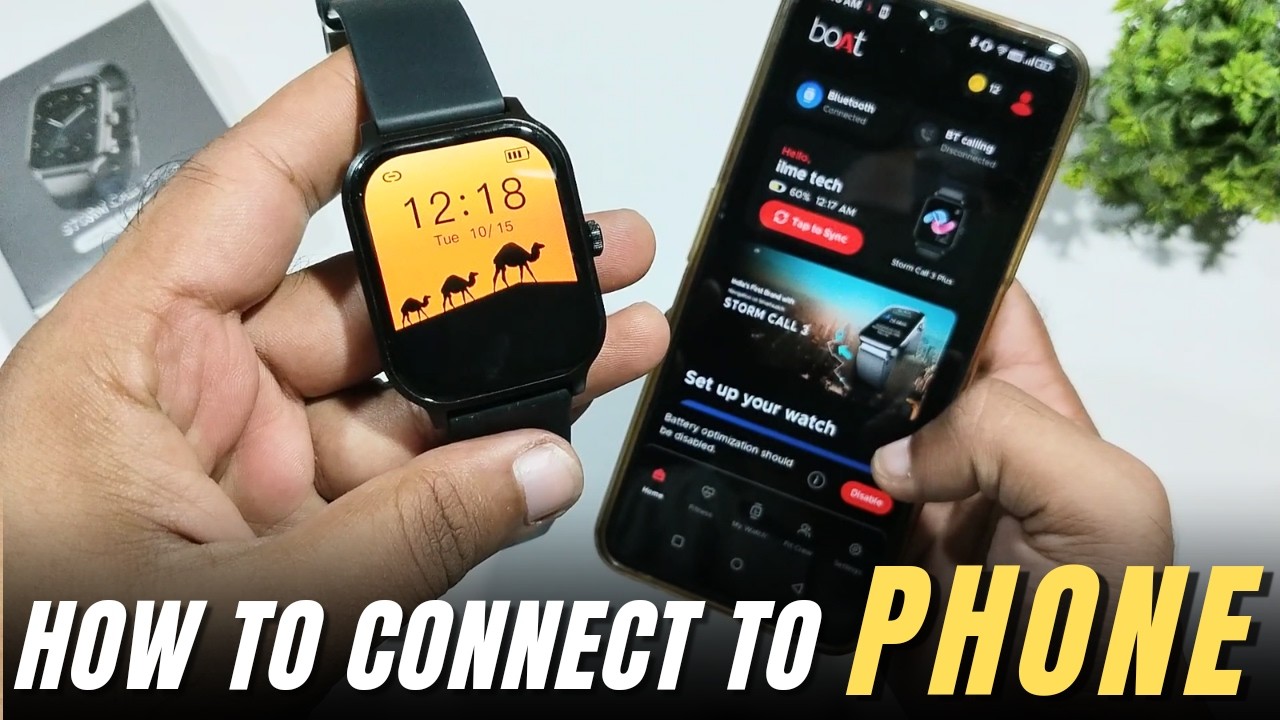 Boat storm call 3 plus connect to phone | How to connect smartwatch to phone