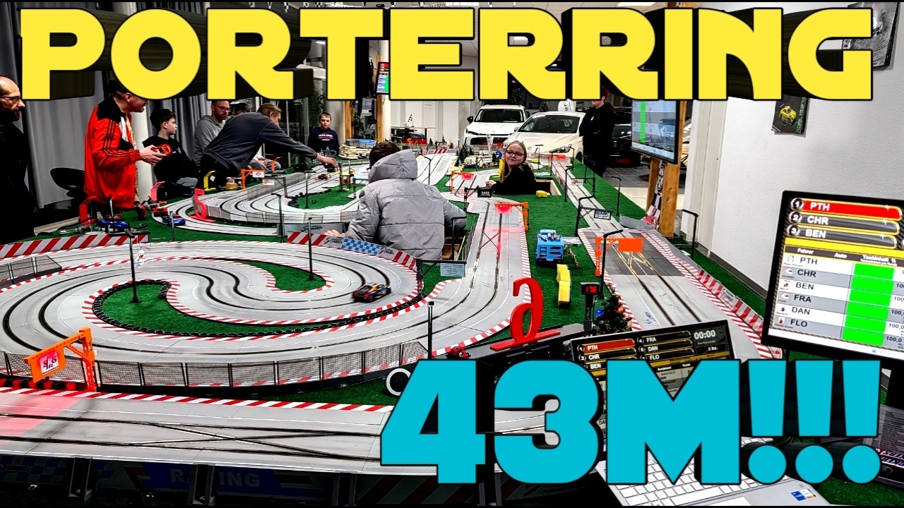Bahnvorstellung: der Porterring! Carrera Digital auf 43m!