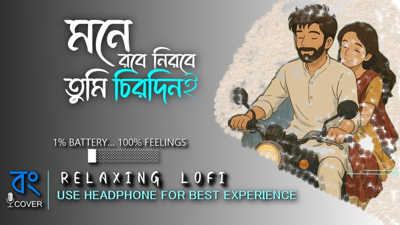 মনে রবে নিরবে | Mone Robe NIrobe | Bengali LoFi | Rain + Reverb | Sad Chill Beats | BONG COVER