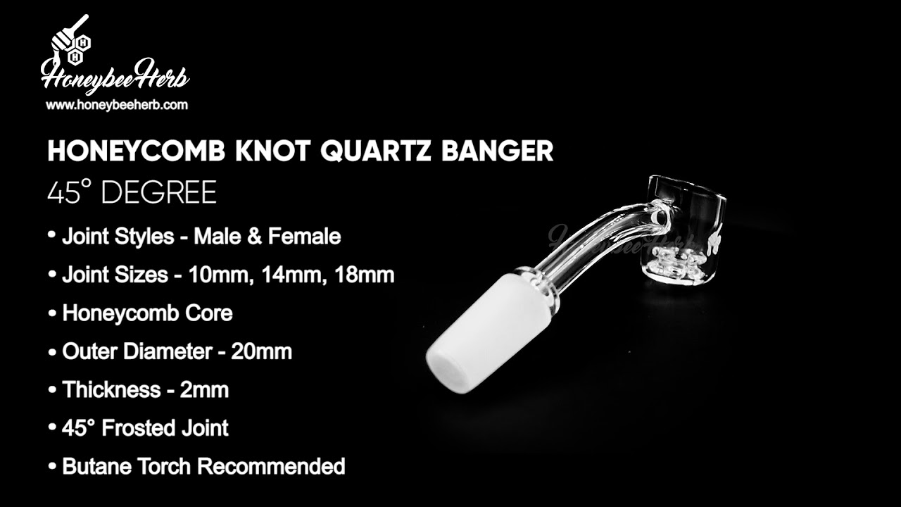 Honeycomb Knot Quartz Banger - 45&deg; Degree