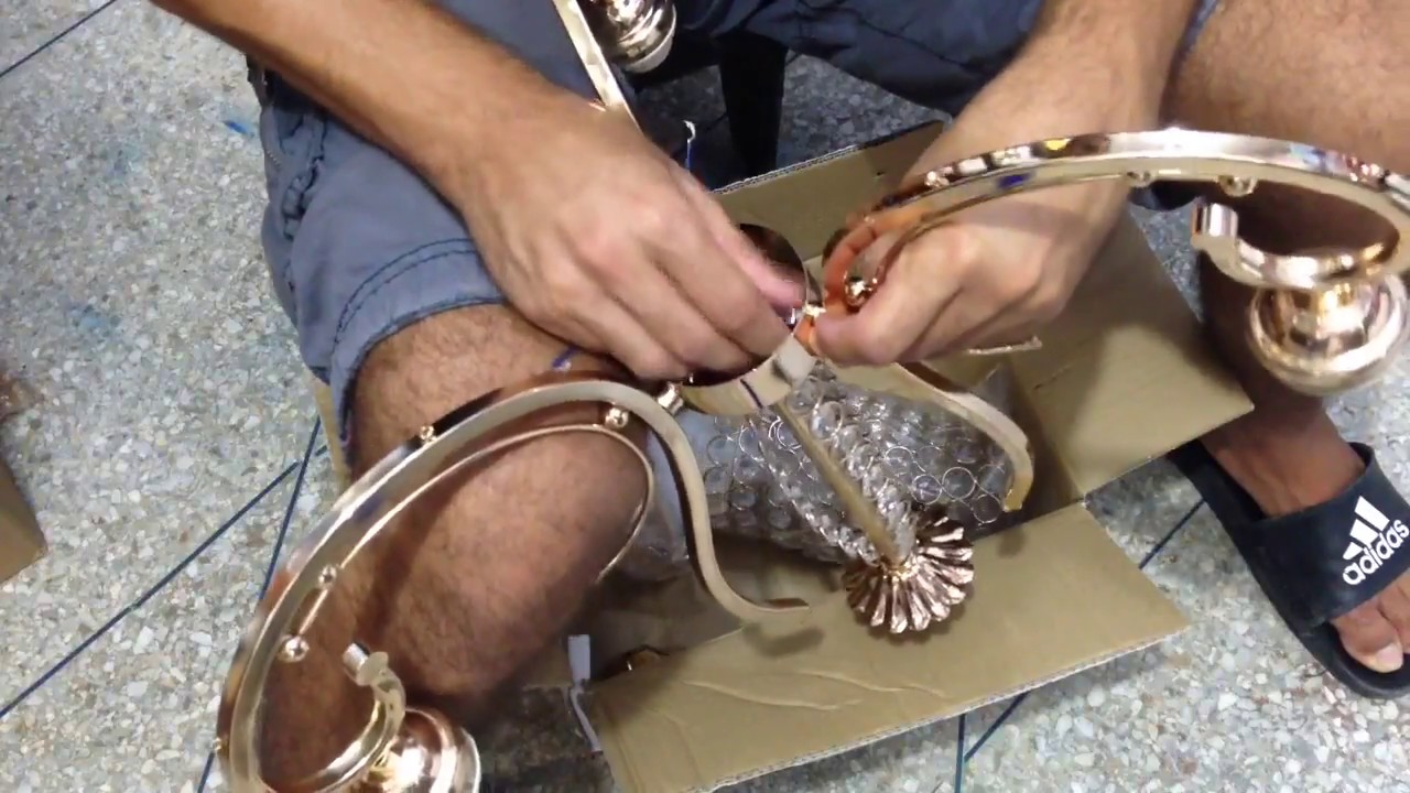 طريقة تركيب ثريا حديدية سهل جداا 👍