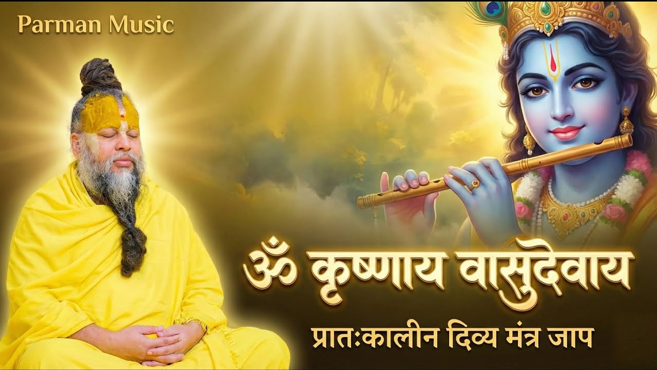 ॐ कृष्णाय वासुदेवाय 🙏 | प्रातःकालीन दिव्य मंत्र जप | Morning Krishna Mantra