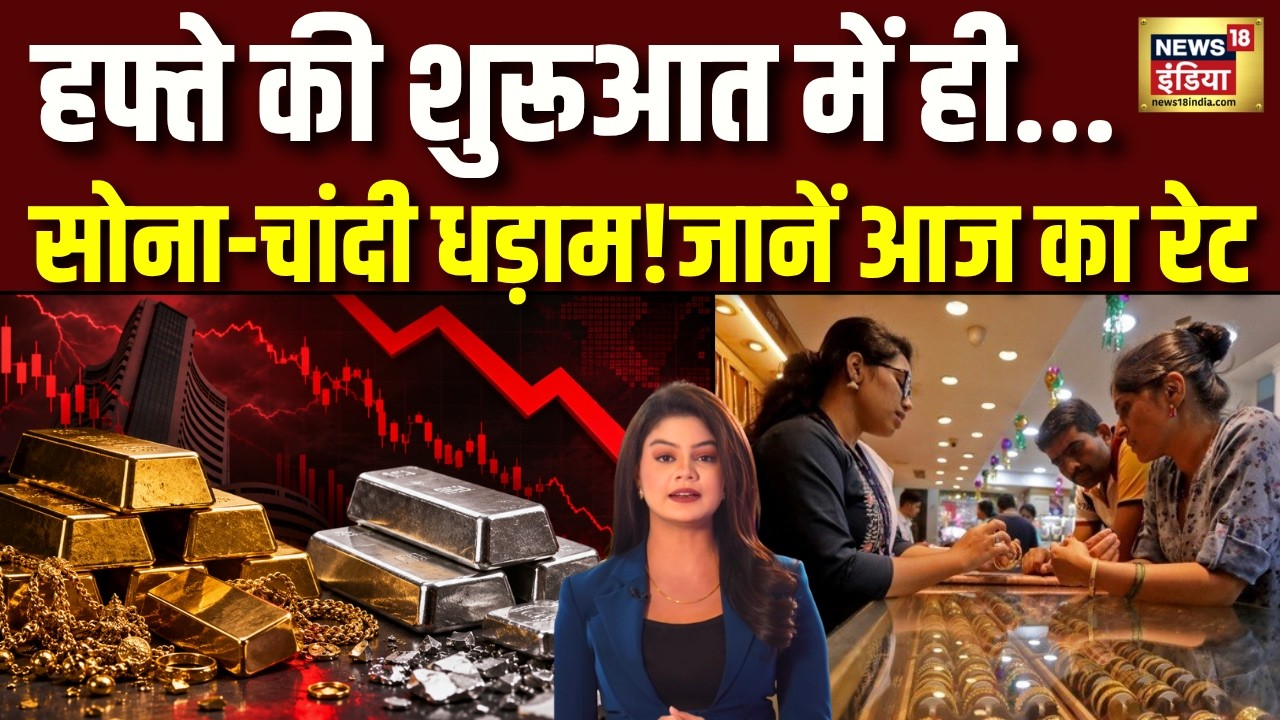 Silver Gold Rate Today : हफ्ता शुरू होते ही सोना- चांदी धड़ाम, जानें आज के ताजा रेट | Market Price
