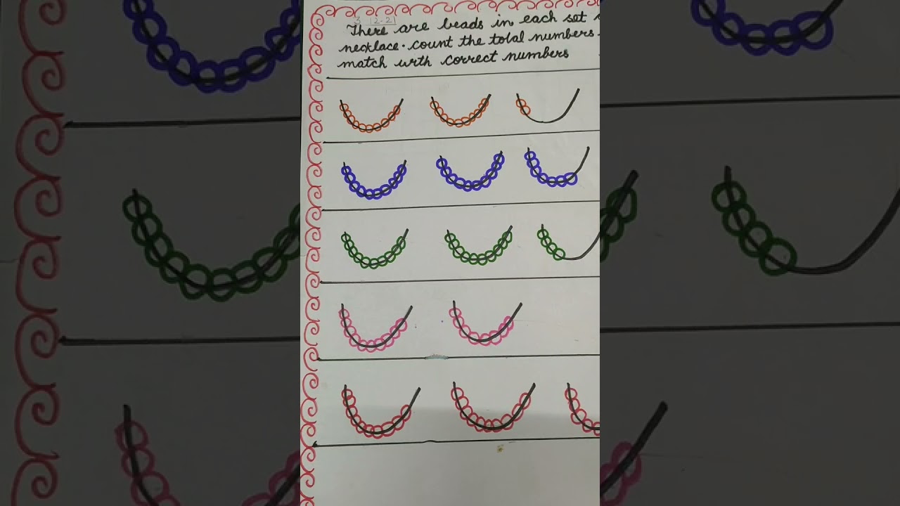count the beads & match with correct number