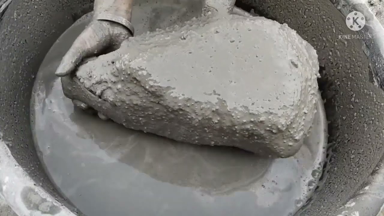 Pure cement water crumbling #satisfying