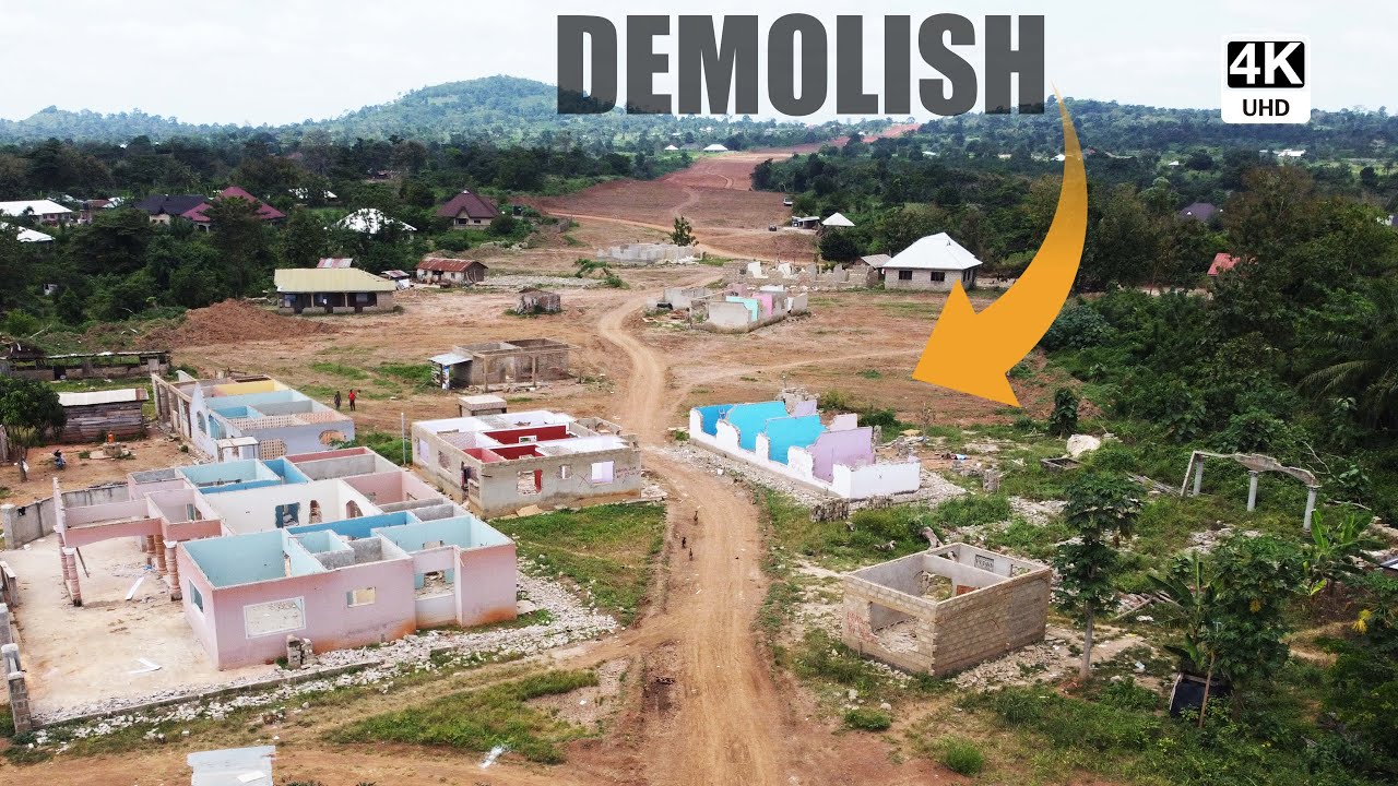 Houses Vacated for Demolition on Sunyani Outer Ring Road Alignment 4K - E24
