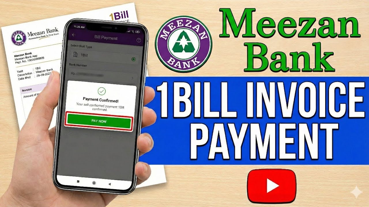 how to pay 1bill invoice through meezan bank | 1 bill invoice meezan bank online | 1bill payment