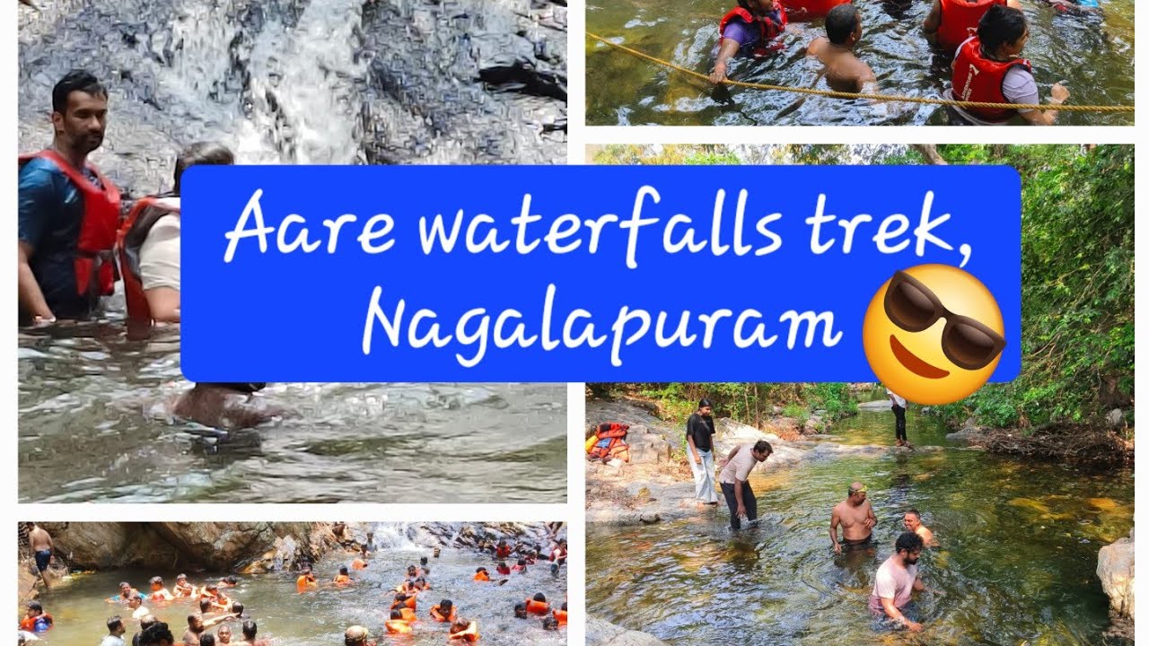 Aare Falls Trek | Nagalapuram at the peak summer day on May first | Check the crowd in the pond