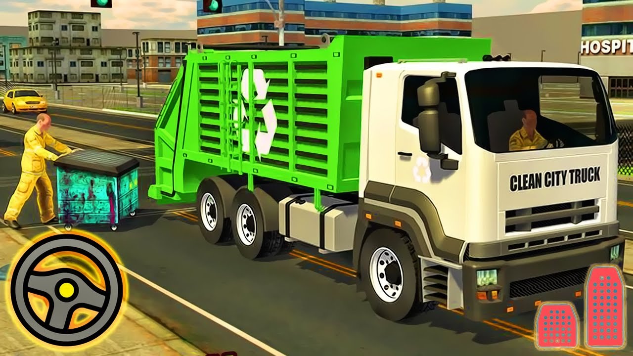 Real Garbage Truck - Trash Cleaner Driving Games | Android Gameplay