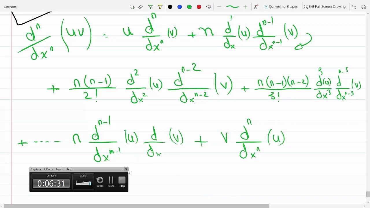 Using Leibniz rule to find nth derivative problem 12-3-1