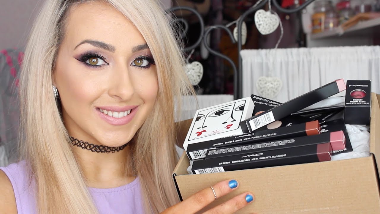 MAC cosmetics unboxing haul - new lipliners, eyeshadows and more