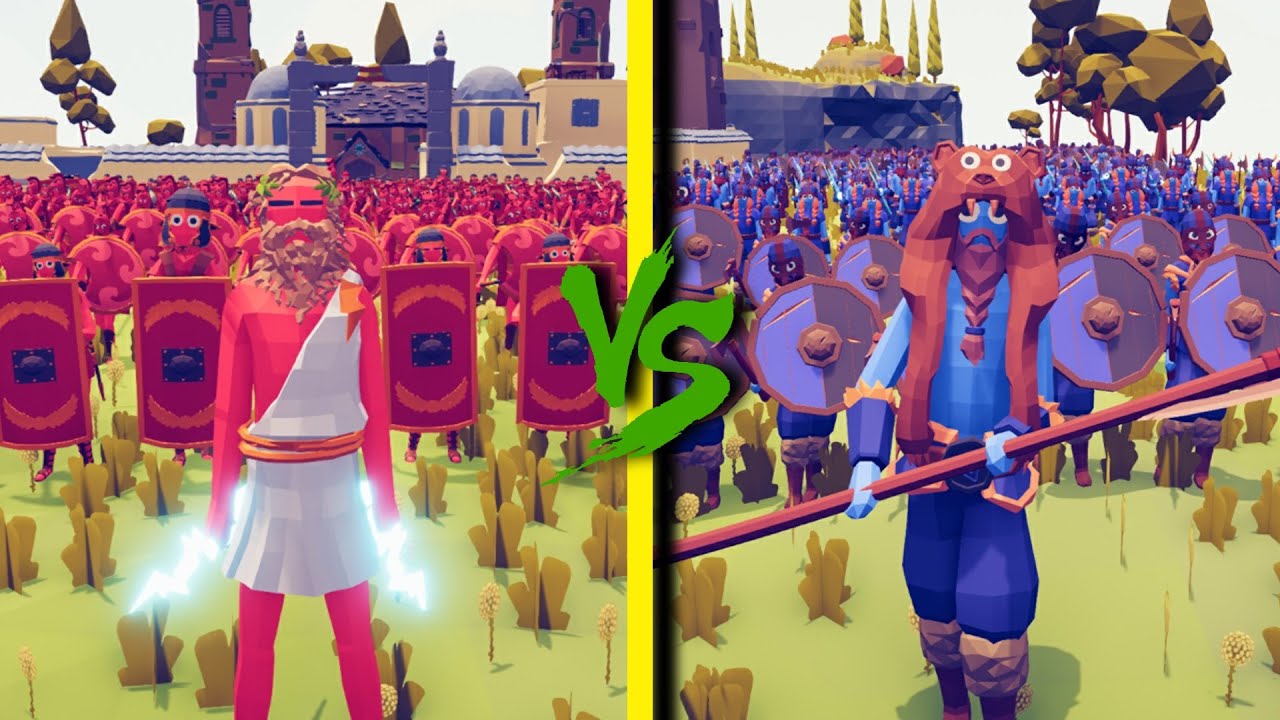 ANCIENT FACTION vs VIKING FACTION - Totally Accurate Battle Simulator TABS