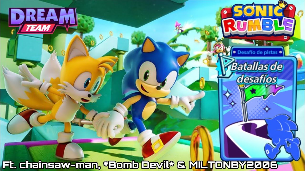 Sonic Rumble | Batalla de Desafíos de Pista ⛳ pt7 FT. Chainsaw-man,*Bomb Devil* y MILTONBY2006