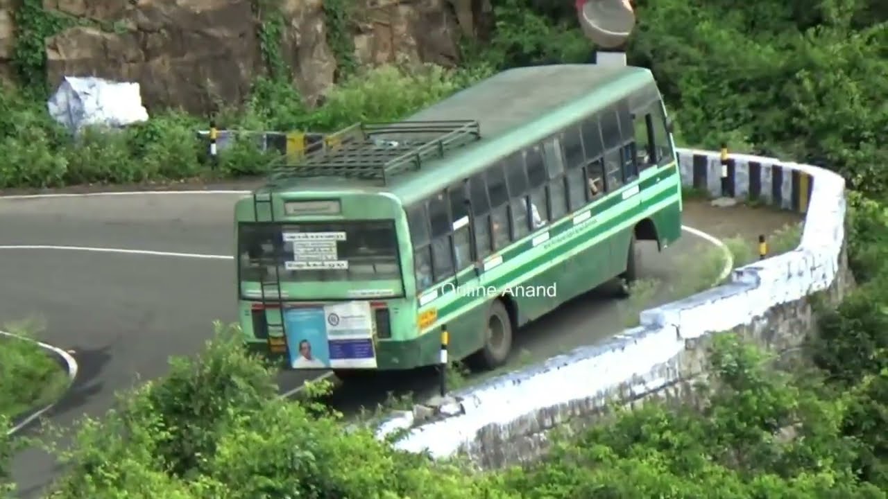Govt Bus And Car Bike Turning 13/40 pollachi Valparai Hairpin Bend Hills Driving Road🔥