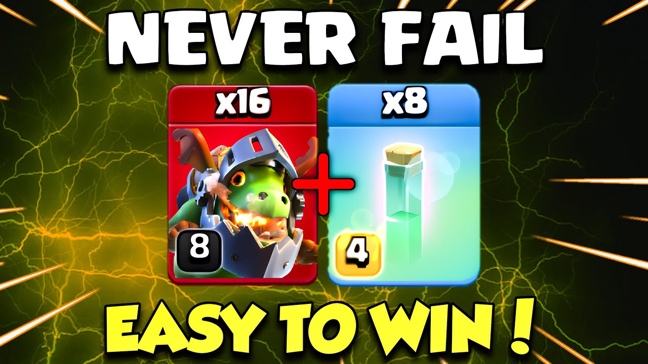 Never Fail ! TH14 Inferno Dragons + 8 Invisibility Spell Attack Strategy - Clash of Clans