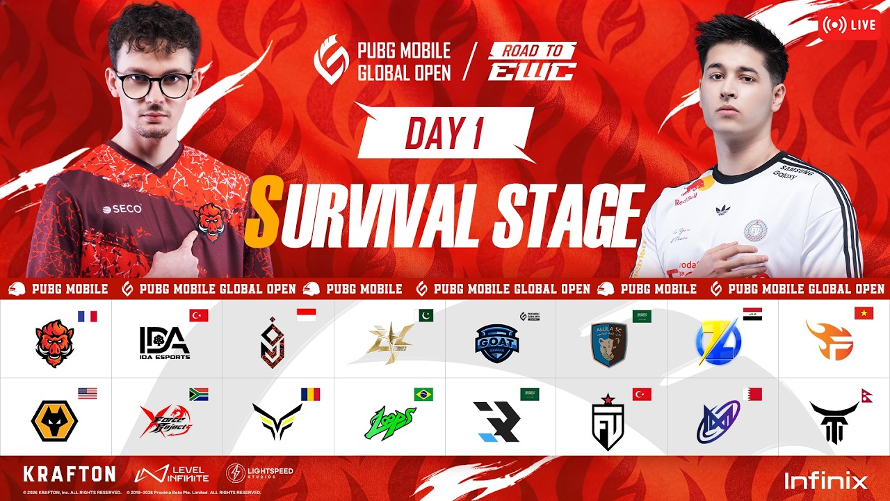[EN] 2026 PMGO S1 Main Event | Survival Stage | PUBG MOBILE GLOBAL OPEN Season 1