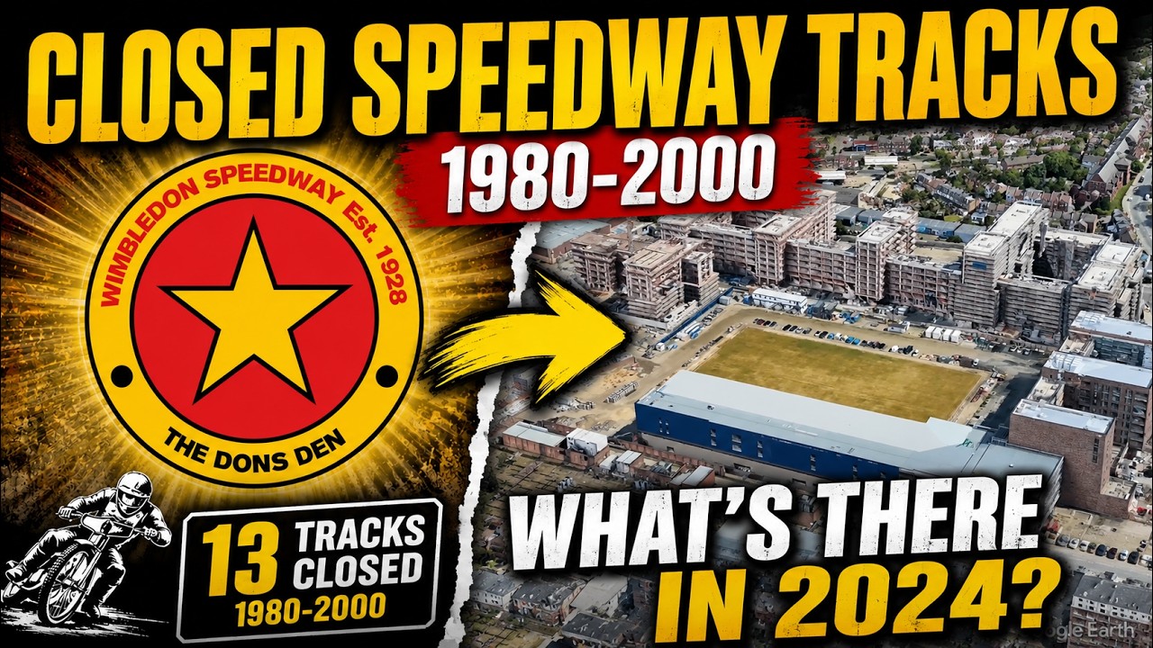 Professional Speedway locations closed 1980 - 2000; what does the site look like from above in 2024?