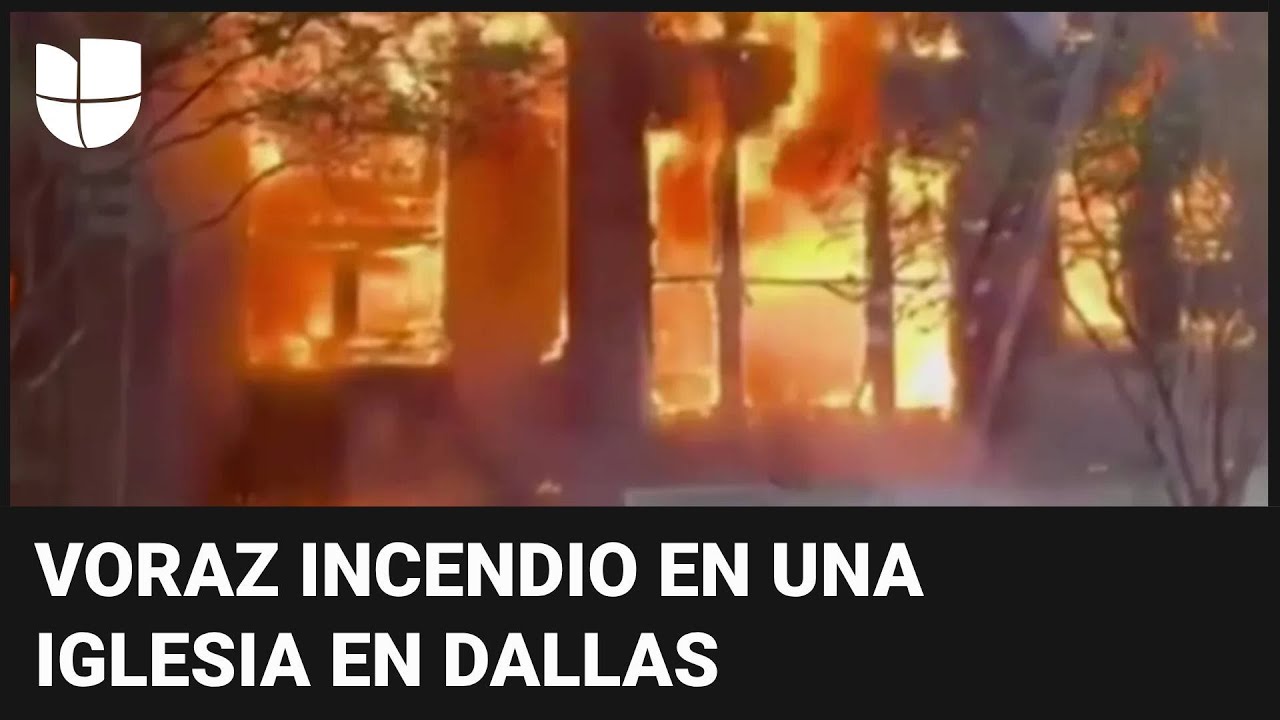 Imágenes del incendio que destruyó parte de la Primera Iglesia Bautista en Dallas, Texas