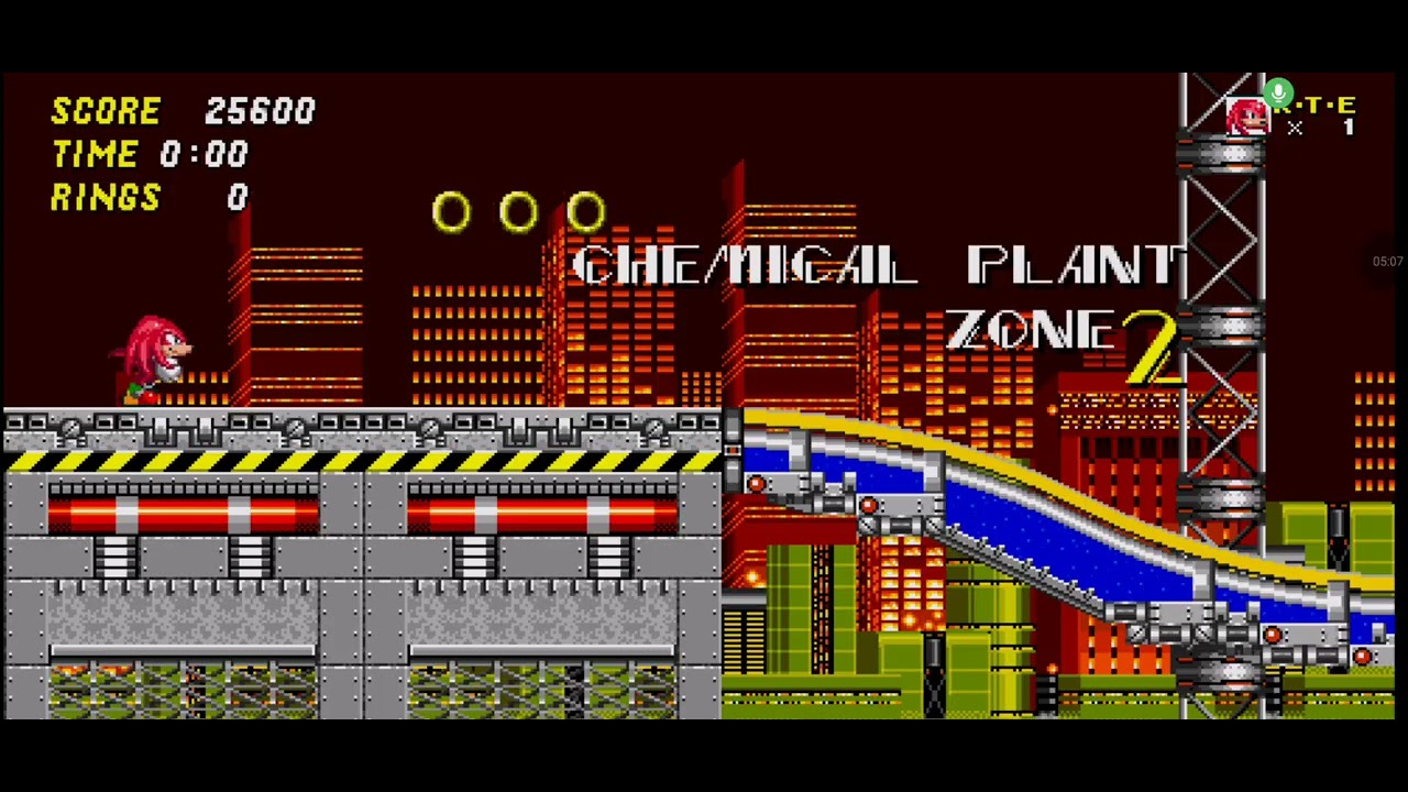 Jugando sonic 2 con nuckles como principal