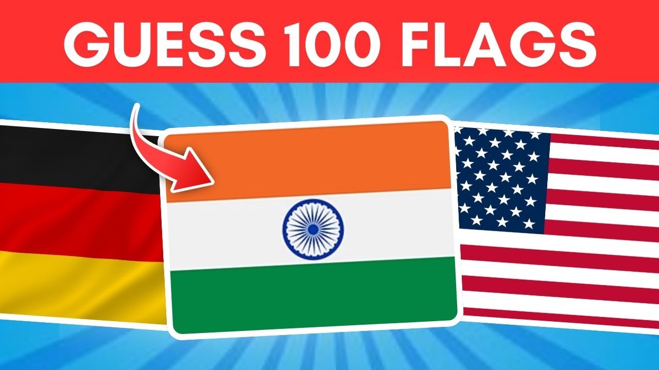 Guess The 100 Flags of the World 🚩 l 100 Countries Flag Quiz