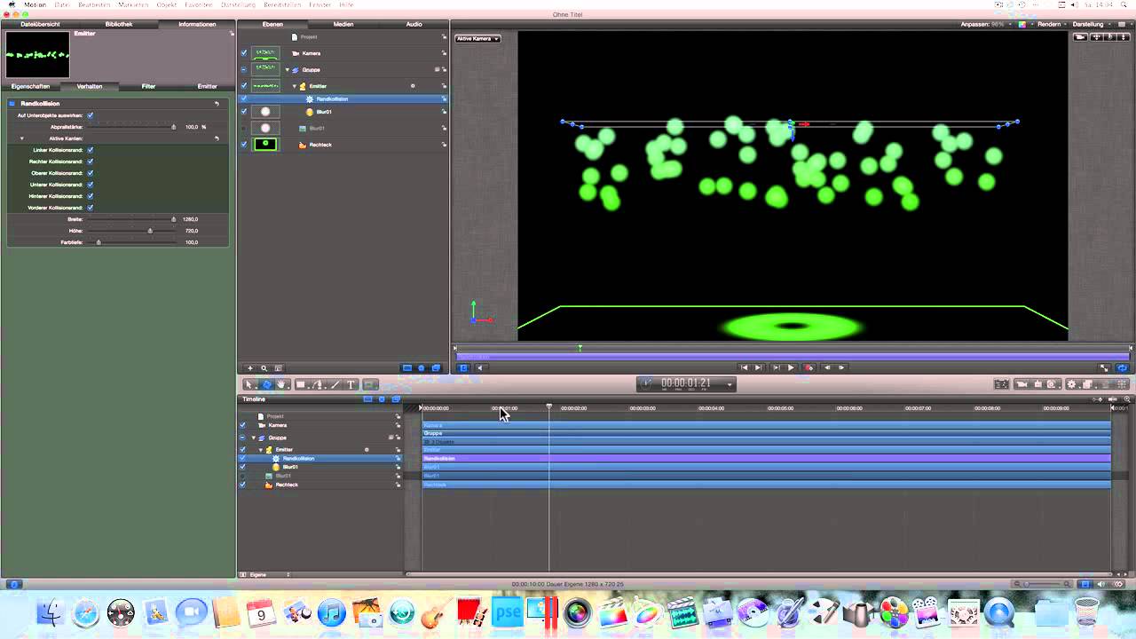 Motion 5 Tutorial -Partikel abprallen lassen