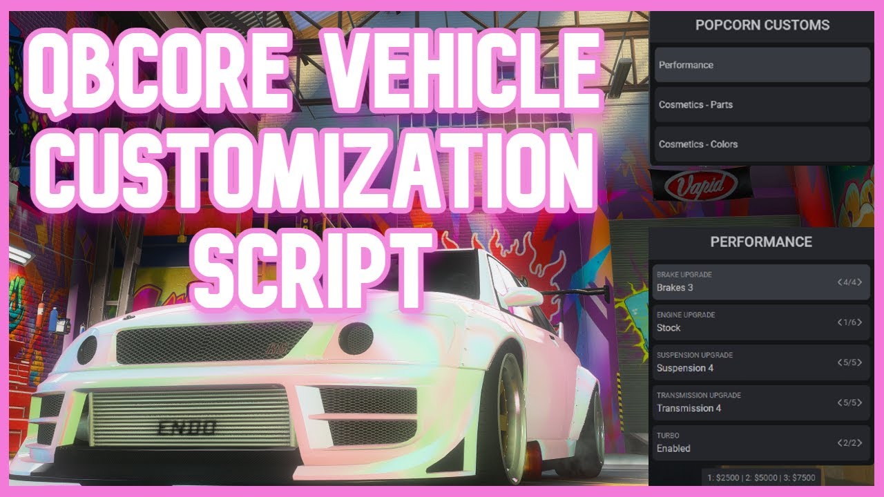 QBCore — скрипт Customs/Mechanic | Установка и демонстрация popcornrp-customs | Учебное пособие F...