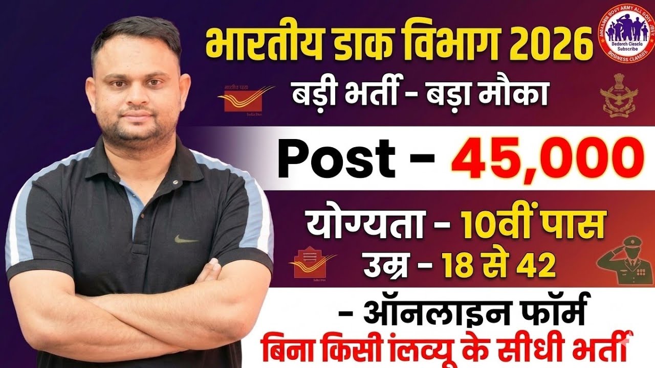 India Postman New Vacancy 2026 India Post GDS Age Limit Qualification Full Details 2026 Bharti 