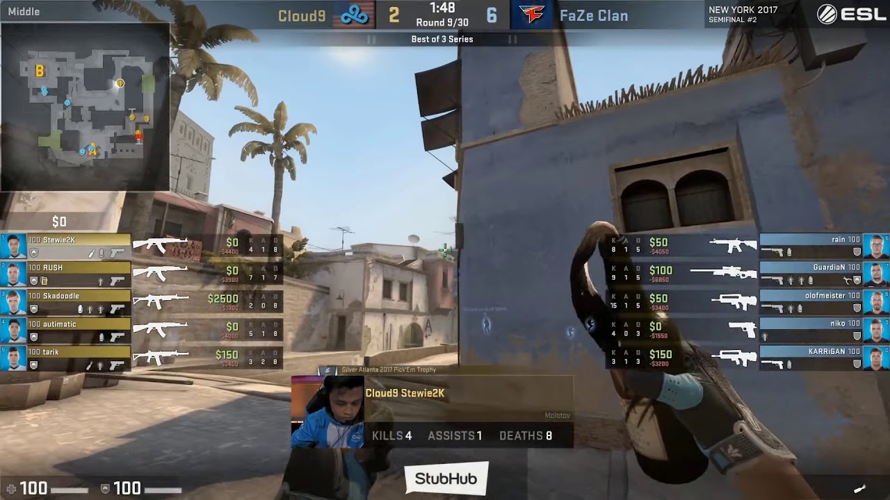 Stewie2k Molly window Mirage CS GO