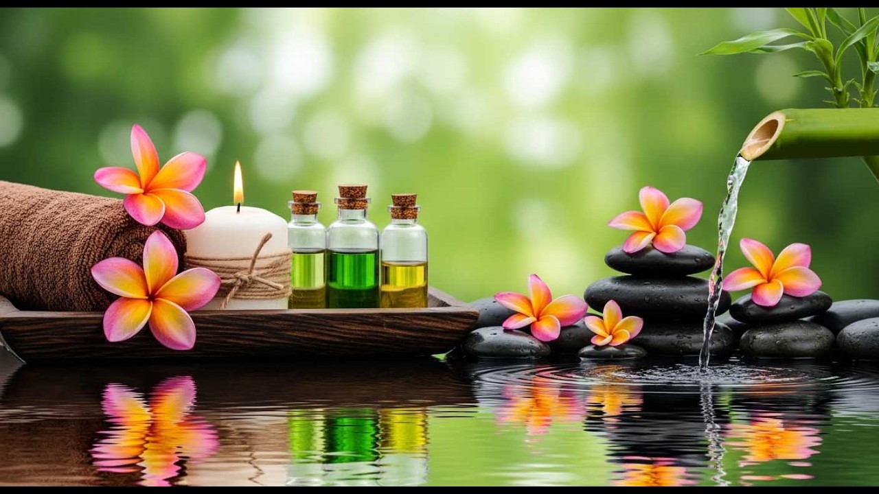 Relaxing Sleep Music • Bamboo Water Sounds 🌿 Deep Sleep & Healing Music Anxiety Relief, Spa BGM